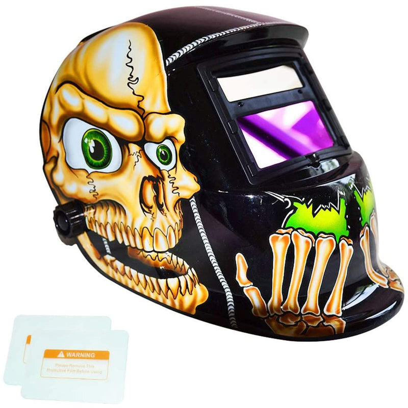TEKWARE Welding Helmet Solar Power Auto Darkening Hood Welder Mask Breathable Grinding Helmets with Adjustable Shade Range Gz-107