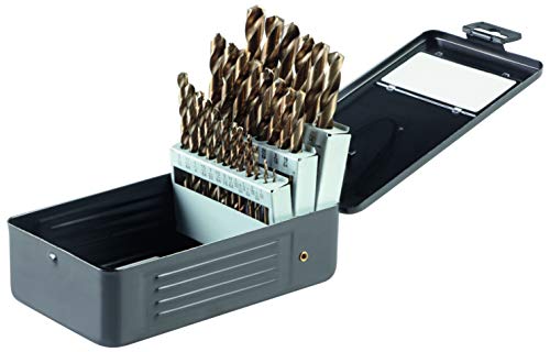BOSCH GO29 29-Piece Assorted Set Gold Oxide Drill Bits with Included Case Standard Shank Diameters for General Purpose Applications in Wood, Plastic, Light-Gauge Metal One Size 29pc