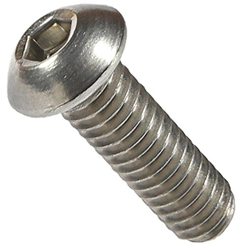 5/16"-18 x 5/8" Button Head Socket Screws, 18-8 Stainless Steel, 100 Pack
