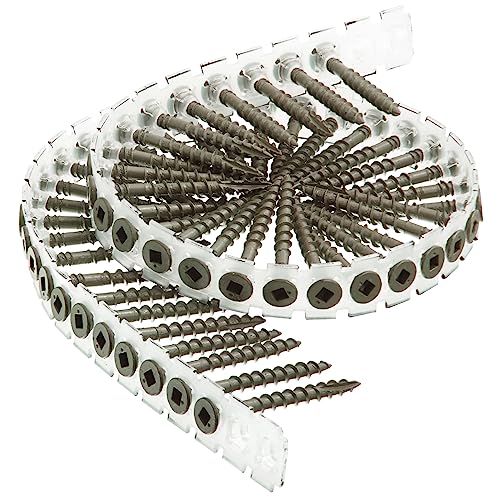 SENCO Duraspin#8x1-3/4 Collated Ext Decking, Dock Screw (08D175W) 1000 ct. 1-3/4 inch