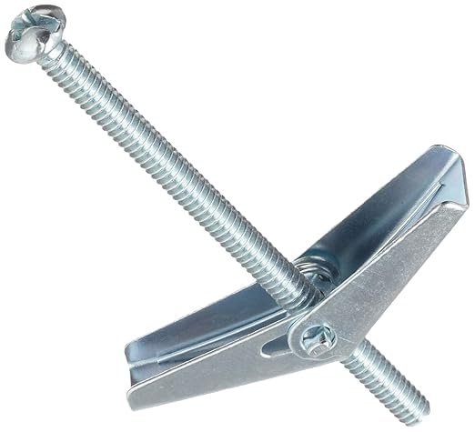 3/8" x 3" Toggle Bolts with Wing Nut, Round Head, Zinc, 25 Pack 3/8" x 3", Round Head