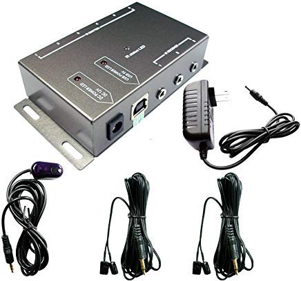 IR Receiver Accessories for IR Repeater Kit,IR Repeaters Accessories (2 Dual Head, Gray) 2 dual head