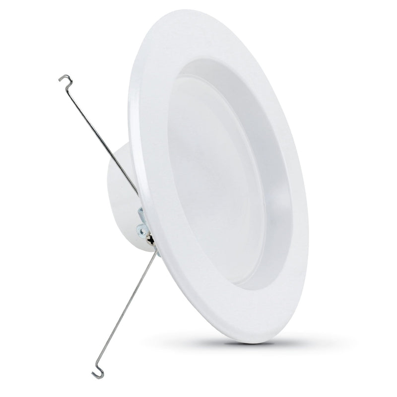 Feit Electric 5-6 inch LED Recessed Downlight - Pre-Mounted Trim - Standard Base Adapter - 2700K CCT Soft White - Dimmable- 75W Equivalent - 45 Year Life - 925 Lumens, LEDR56/927CA 1 Count (Pack of 1) 75W + 2700K