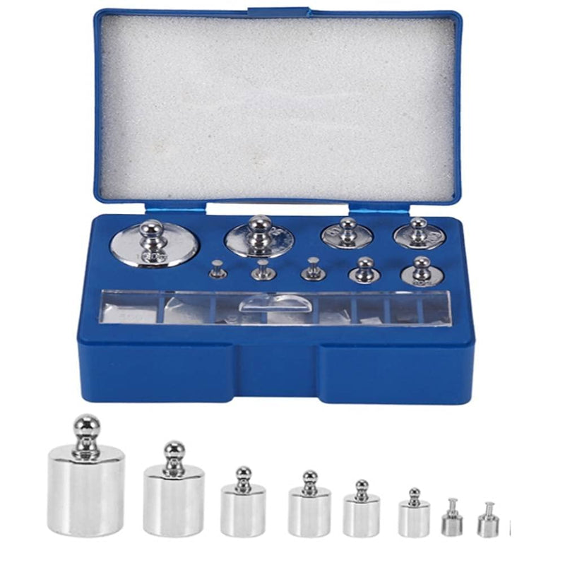 Stainless Steel Calibration Weight Set, 17-Piece Precision Calibration Weights Set from 10mg to 100g, with Tweezers, Total Weight 211.1g, Ideal for