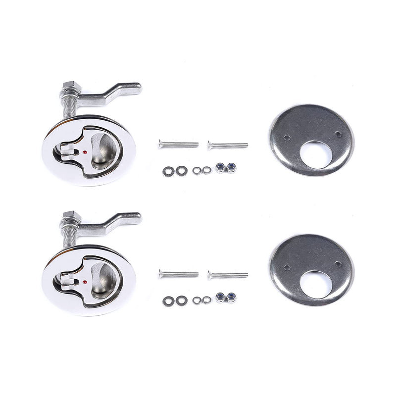Mxeol Boat Cam Latches Stainless Steel Marine Hatch Cam Latch Pull Sliver-2pcs