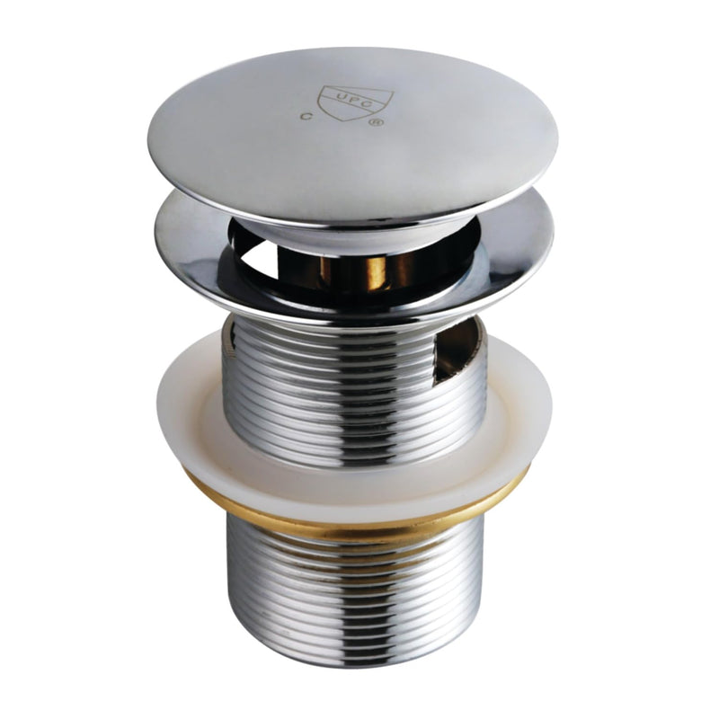 Kingston Brass VTDESHOE Trimscape Toe-Touch Tub Drain with Overflow, Polished Chrome