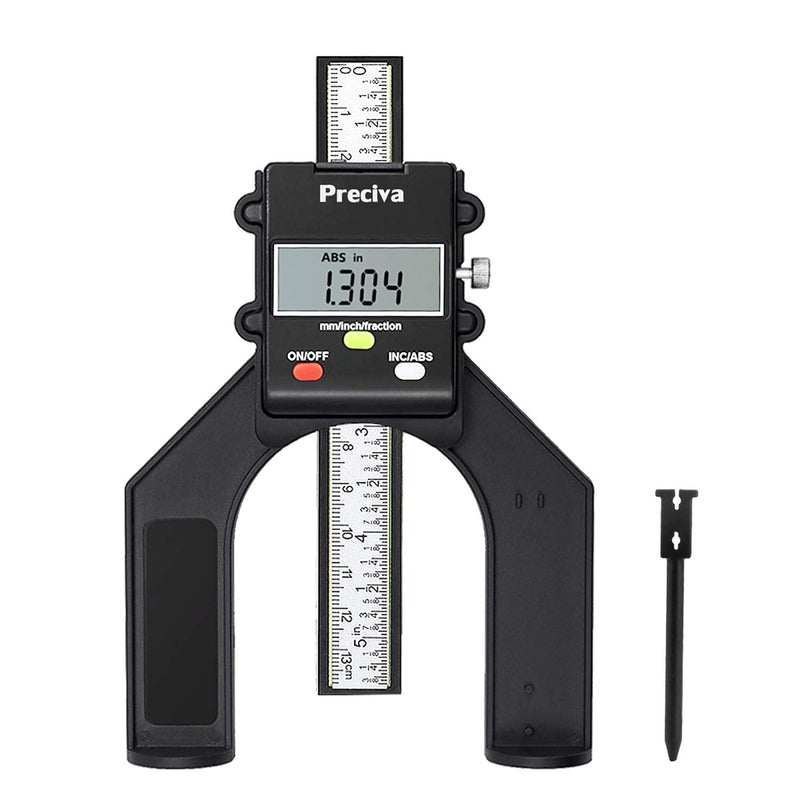 Preciva 0 - 80 mm Profile Depth Gauge Digital Depth Gauge for Woodworking and Mechanical Engineering