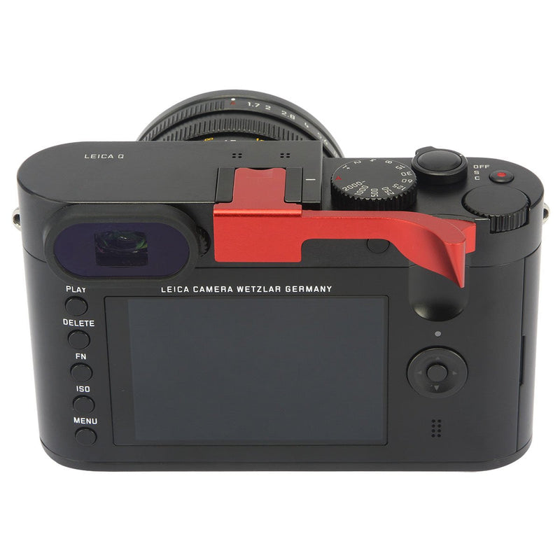 Haoge THB-LR Metal Hot Shoe Thumb Up Rest Thumbs Up Hand Grip for Leica Q Q-P QP Typ116 Typ 116 Camera Red