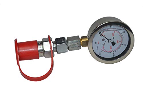 Pro-Parts Hydraulic Tester/Pressure Gauge 0-250 Bar Plug-In Coupling Size 3 Dust Cap Pressure Gauge