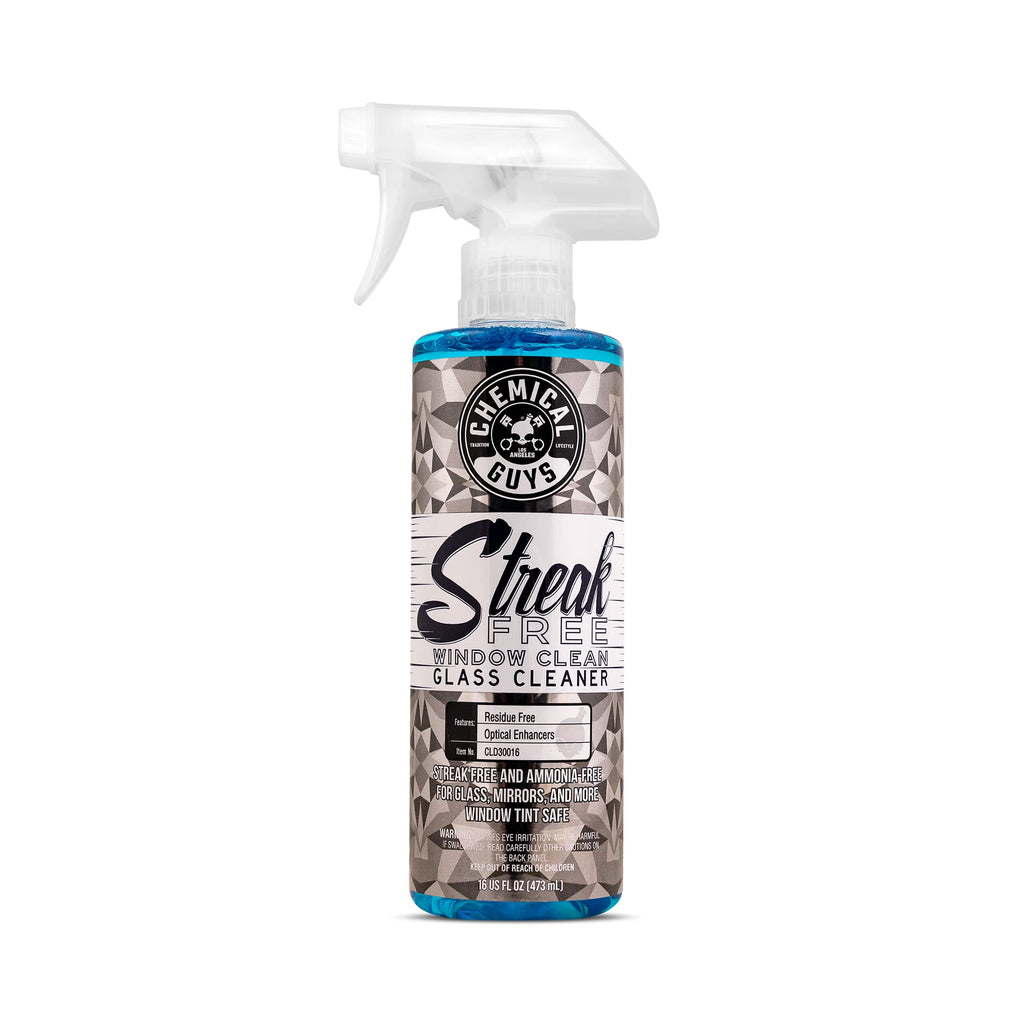 Chemical Guys CLD30016 Streak Free Glass & Window Cleaner (Works on Glass, Windows, Mirrors, Navigation Screens & More; Car, Truck, SUV and Home Use), Ammonia Free & Safe on Tinted Windows, 16 fl oz 16 oz (Pack of 1)