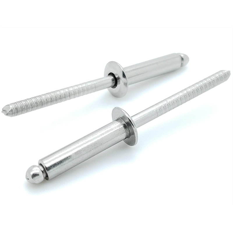 BCP Fasteners 100 Qty 304 Stainless Steel Blind Rivets (#6-10) 3/16" Diameter x 5/8" Grip (BCP182) 3/16" x 5/8"