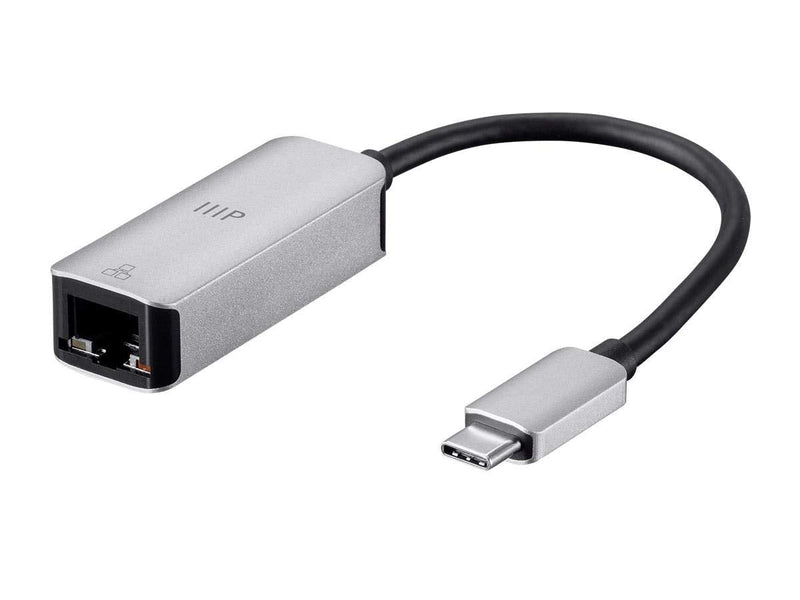 Monoprice USB-C Gigabit Adapter - Speeds up to 1000Mbps, Aluminum Body, Compact, Plug-n-Play, Compatible with Windows and MacOS - Consul Series