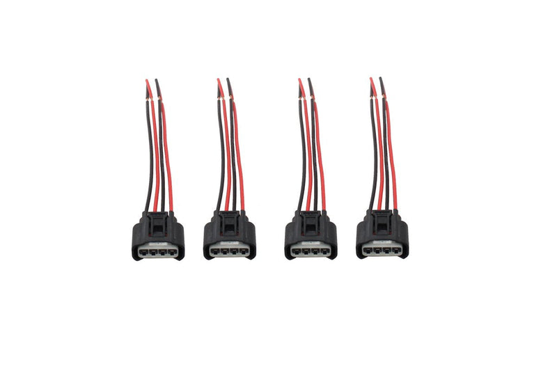 NewYall Pack of 4 Ignition Coil Female Connector Plug Harness Pigtail for HS250h Vibe Camry Corolla Highlander Matrix RAV4 Solara Prizm tC L4 2.4L 1.8L Replaces 90980-11885 90919-02240 2AZFE 1ZZFE