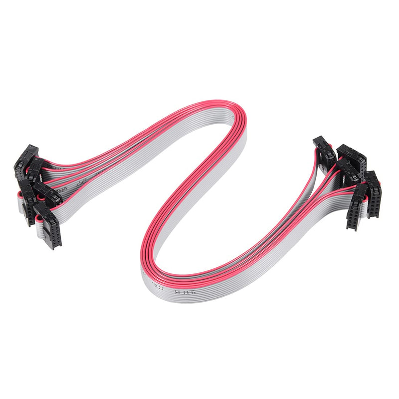 uxcell IDC 10 Pins Connector Flat Ribbon Cable Female Connector Length 30cm 2mm Pitch,5pcs
