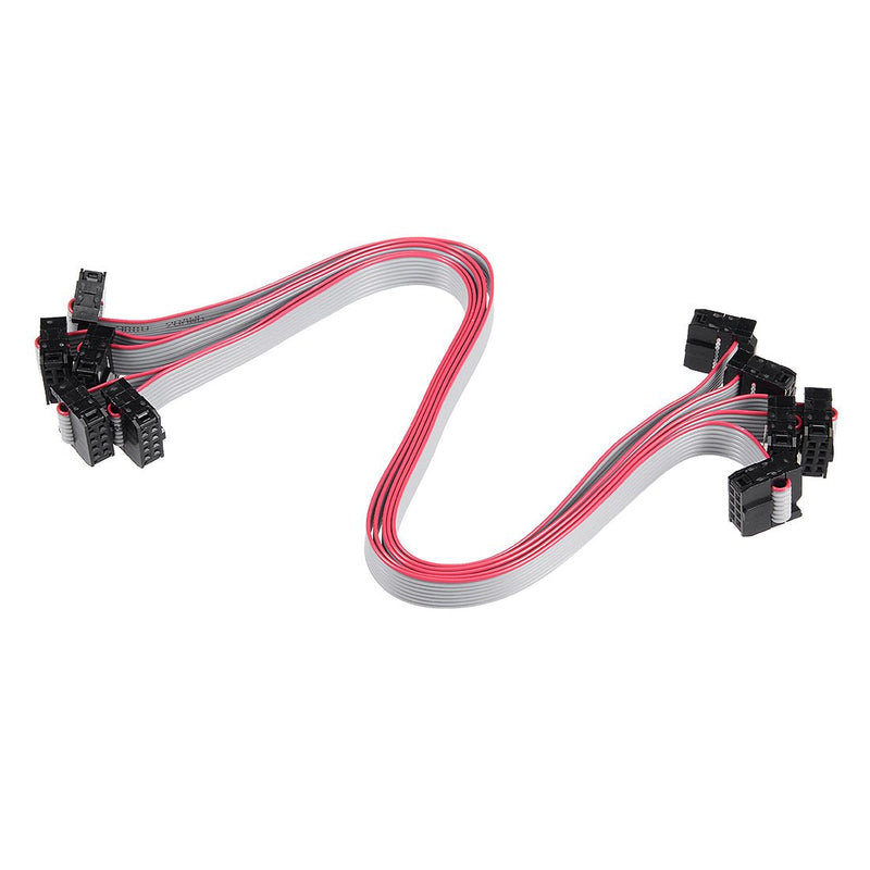 uxcell IDC 8 Pins Connector Flat Ribbon Cable Female Connector Length 30cm 2.54mm Pitch,5pcs