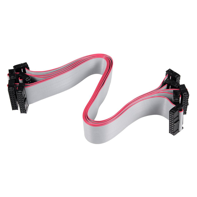 uxcell IDC 20 Pins Connector Flat Ribbon Cable Female Connector Length 30cm 2.54mm Pitch,5pcs