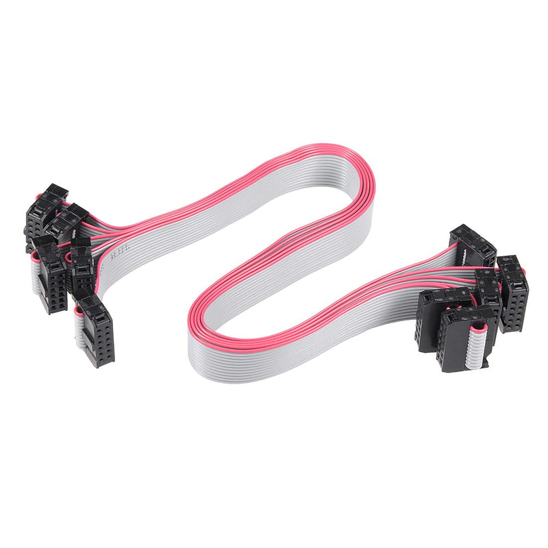 uxcell IDC 12 Pins Connector Flat Ribbon Cable Female Connector Length 30cm 2.54mm Pitch,5pcs