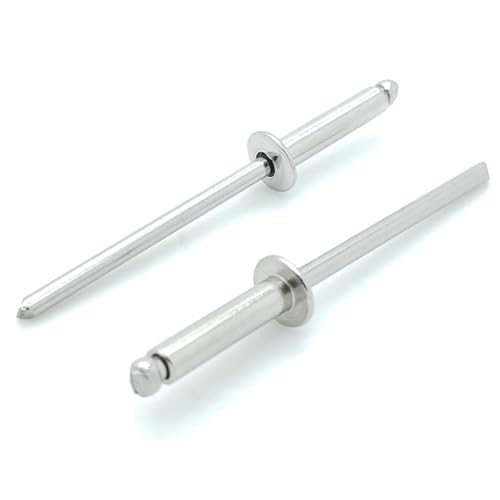 1000 Qty 304 Stainless Steel Blind Rivets Bulk (#4-6) 1/8" Diameter x 3/8" Grip (BCP457)