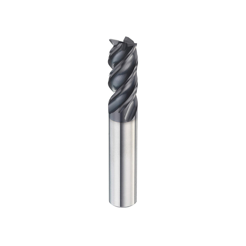 SPEED TIGER Carbide Square End Mill - 4 Flute - IPVE3/8 4 (1 Piece, 3/8") - Unequal Flute Spacing & Helix Design - Anti-Vibration - for Stainless Steel - Mill Bits Sets for DIYers & Professionals 3/8 in