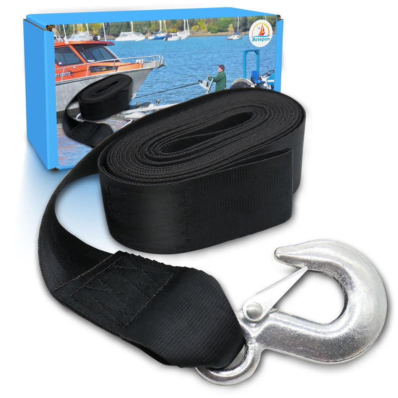 Marine Boat Trailer Winch Strap with Hook, Marine Winch Strap Replacement for Boat Jet Ski Loading, Launching and Retrieving ¡­