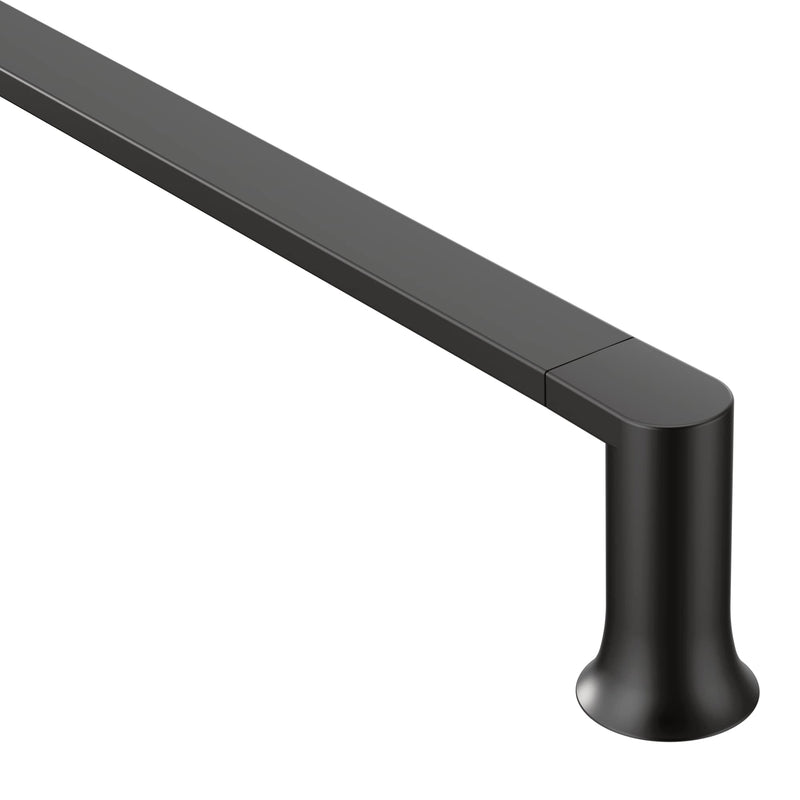 Moen Genta LX Matte Black Modern 18-Inch Single Kitchen or Bathroom Towel Bar, BH3818BL 18 Inch 18" Towel Bar