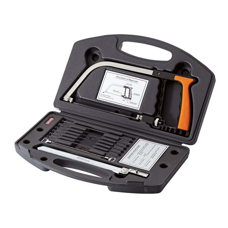 Original 15-in-1 Magic Universal Hand Saw Kit Toolbox Of Multi Blades Set Works As Hacksaw Coping Bow Jab Rip Pruning Chain Handsaws A Cutter Suitable To Cut Wood PVC Pipes Glass