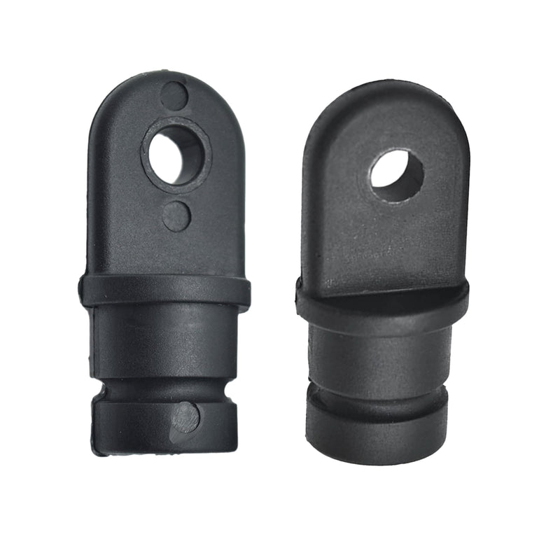 MARINE CITY Black Nylon Bimini Top Eye End Cap, Round Inside Eye End, Lightweight, Outer Diameter, Ideal for Marine, Boats, Yachts, Ships, and Hardware Accessories 7/8" 2 Pcs