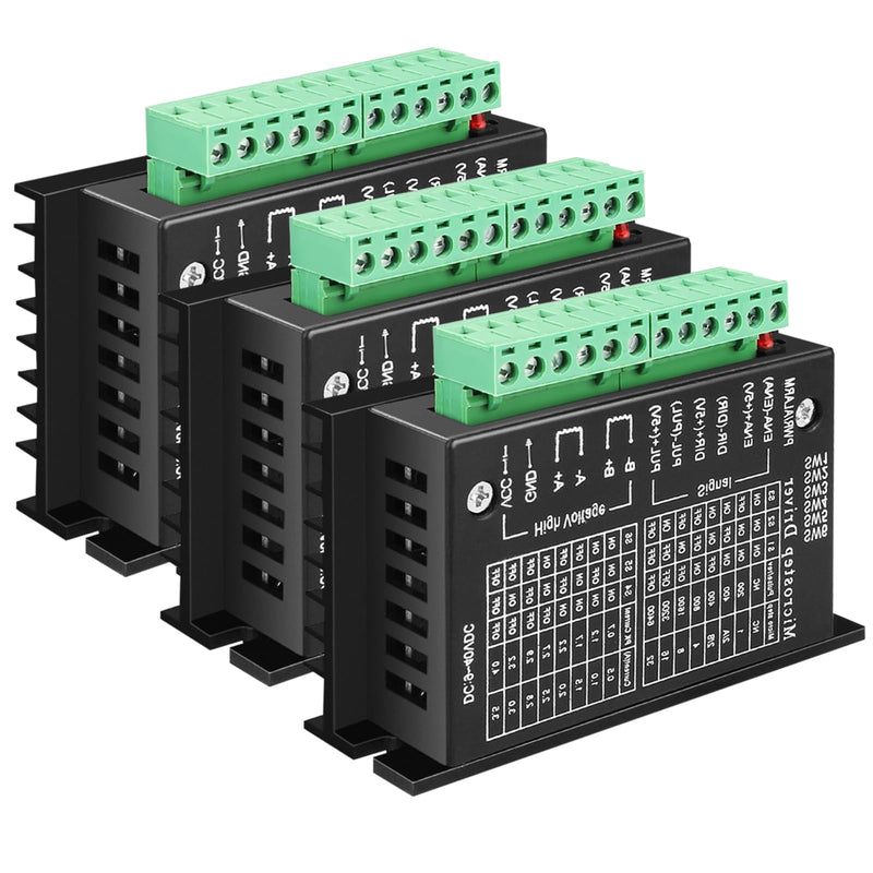 3 PCS of TB6600 Stepper Motor Driver, ABuff 5A 9-40V Nema 17 Stepper Motor Driver CNC Controller Single Axes Hybrid Stepperr Motorr Controls