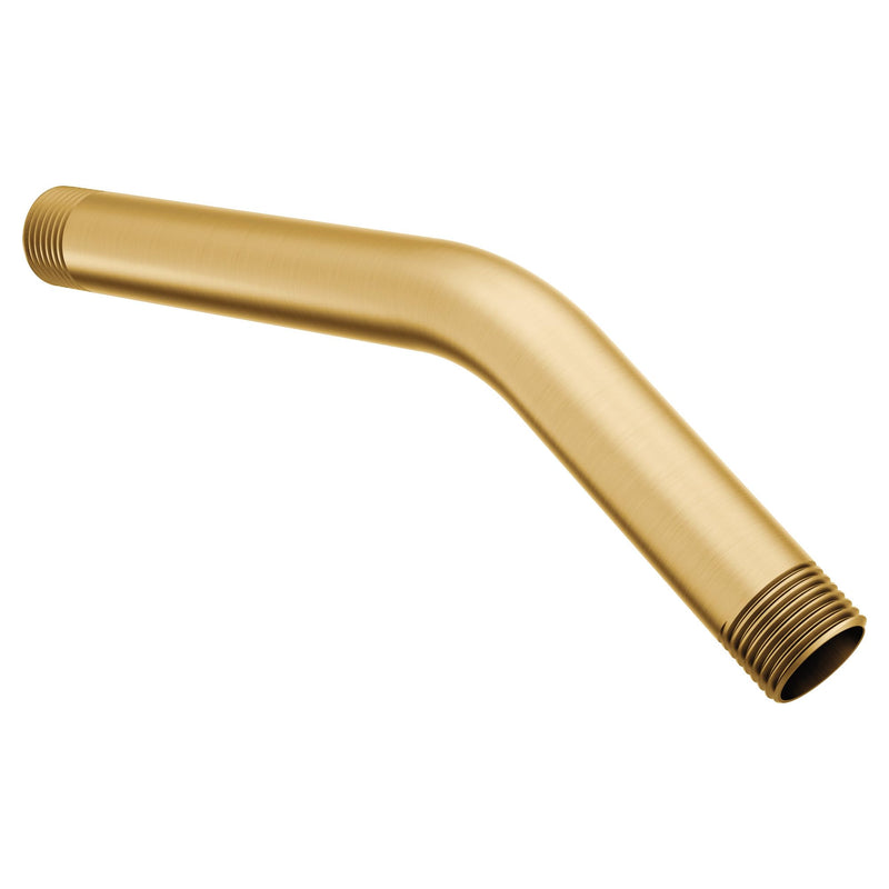 Moen 123815BG 8" Shower Arm, Brushed Gold | 8" extended reach, universal 1/2" threads, brushed gold finish, durable metal build, standard shower fit