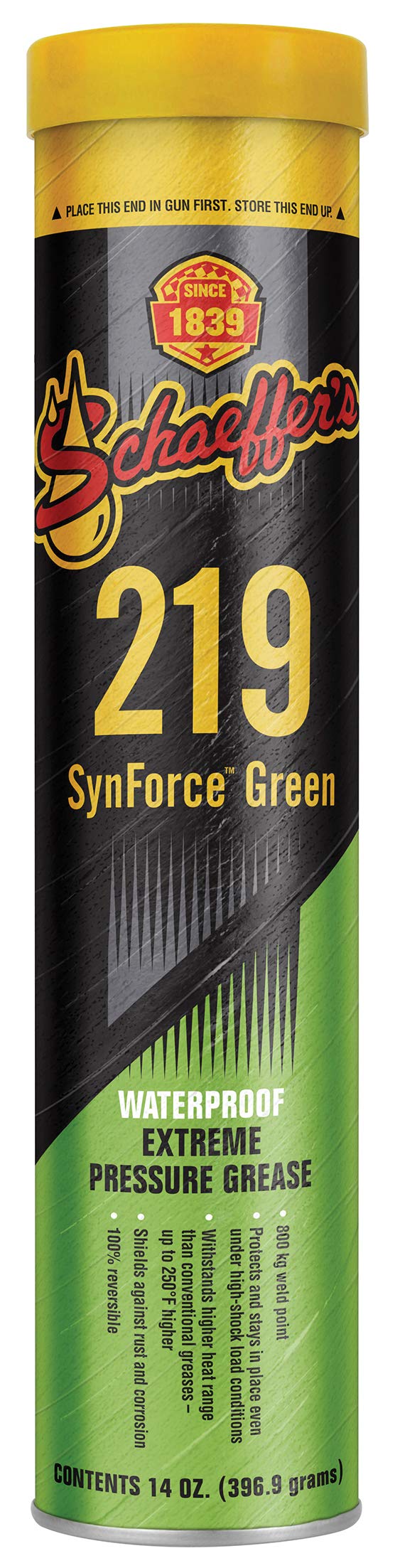 Schaeffer Manufacturing Co. 02192-029S SynForce Green Extreme Pressure Waterproof Grease NLGI #2, 14 oz.