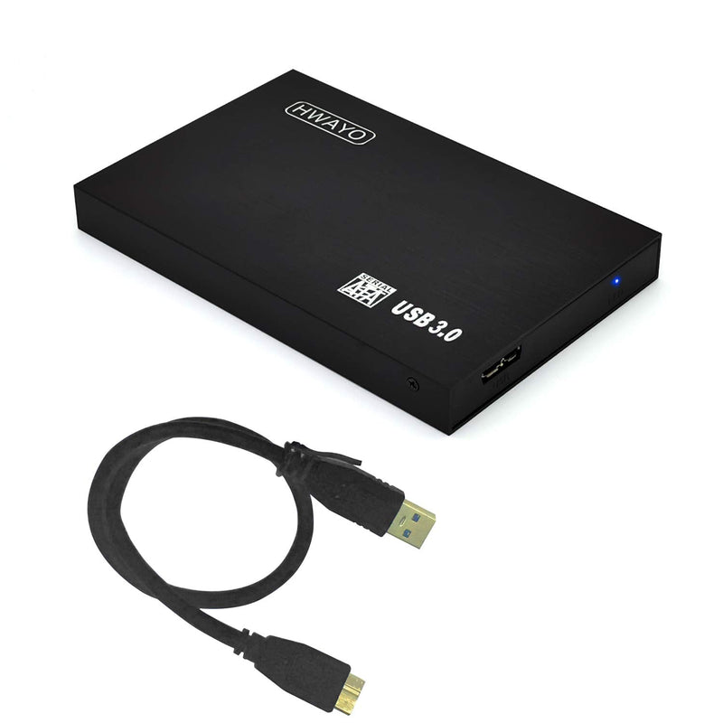 2.5'' 1TB Ultra Slim Portable External Hard Drive USB3.0 HDD Storage for PC/Desktop/Laptop/MacBook/Chromebook/Xbox One (Black) Black