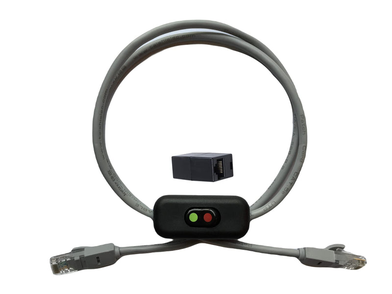 Vegamax Power Button Kill Switch Shut Off for Ethernet Internet Network Cable Cord