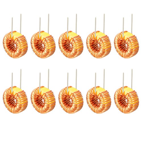 sourcing map Horizontal Toroid Magnet Inductor Monolayer Wire Wind Winding 6ACoil Pack of 10