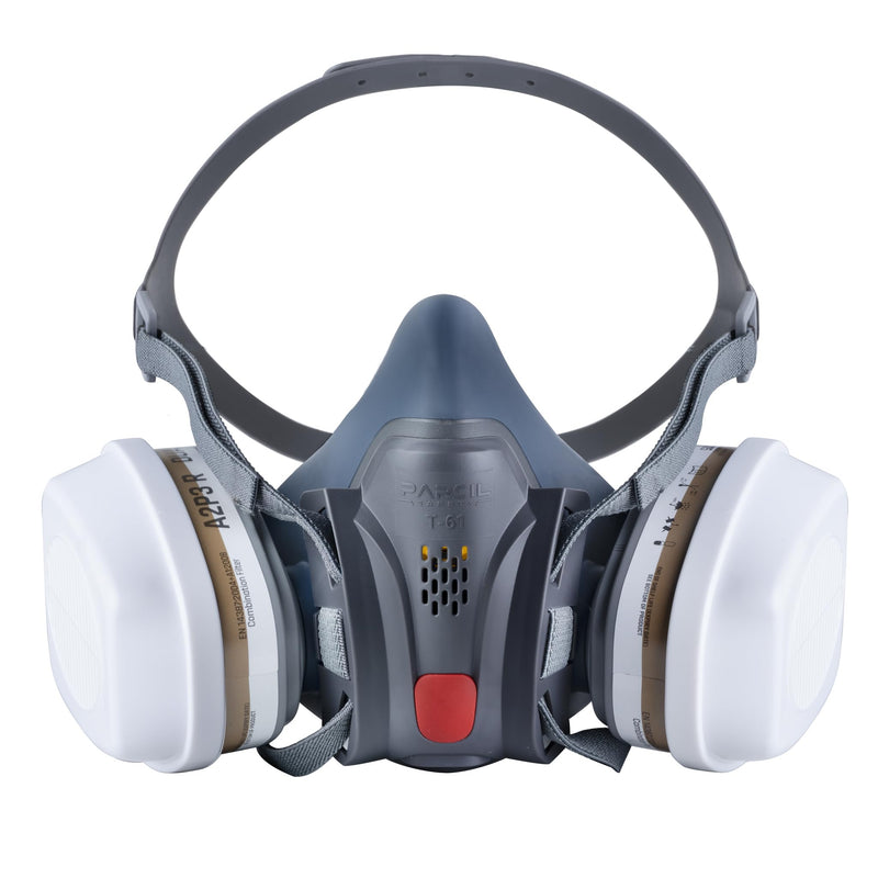 Parcil Distribution Full Face Respirator Mask with Filters – Durable Full Face Respirator Mask, Bayonet Filter Compatible Charcoal
