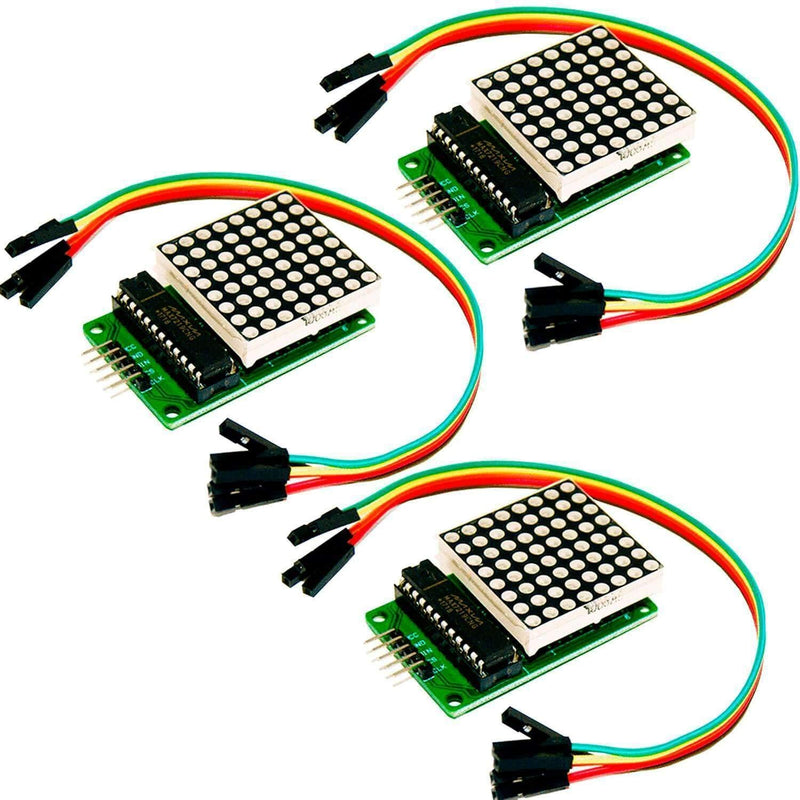 AZDelivery 5 x MAX7219 8x8 Dot Matrix MCU 64 LED Display Module Display Module Compatible with Arduino and Raspberry Pi with E-Book
