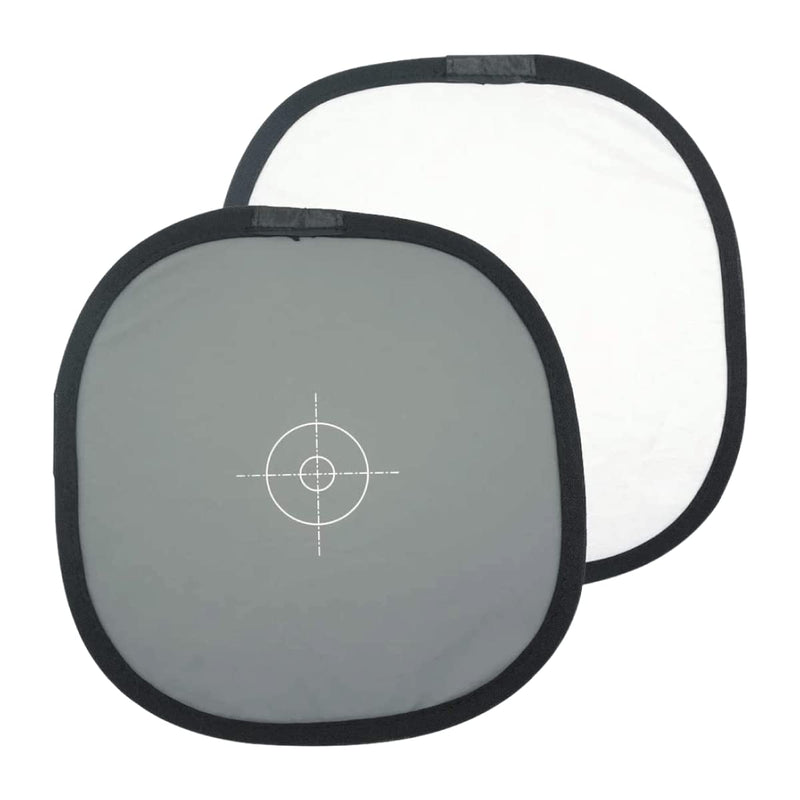 Foto&Tech Double-Sided 18% Gray Card and White Balance Disc, Gray and Neutral White Panel with Nylon Bag and Cable Tie, Collapsible Reference Reflector Focus Board for Camera Photography (12"/30cm) 12"/30cm