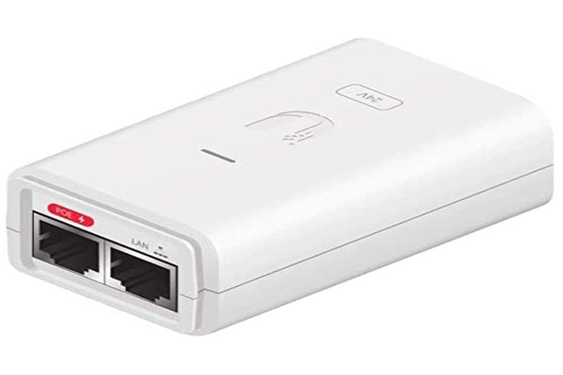 Ubiquiti Networks PoE Injector, 24VDC, 0.3A Gigabit, POE-24-7W-G-WH (Gigabit White) Single