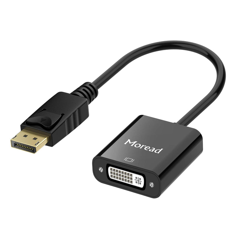 DisplayPort (DP) to DVI Adapter, Gold-Plated Display Port to DVI-D Adapter (Male to Female) Compatible with Computer, Desktop, Laptop, PC, Monitor, Projector, HDTV - Black 1
