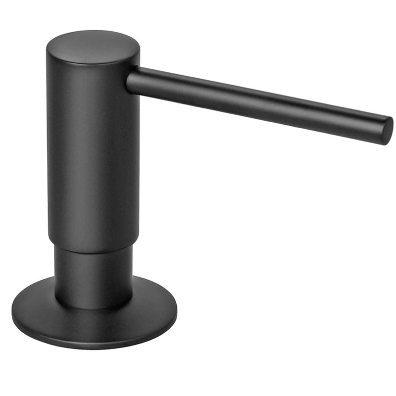Samodra Sink Soap Dispenser, Metal Pump Head Liquid Lotion Countertop Kitchen Bathroom Soap Dispenser with 17 OZ PET Bottle (Black Matte) Black Matte
