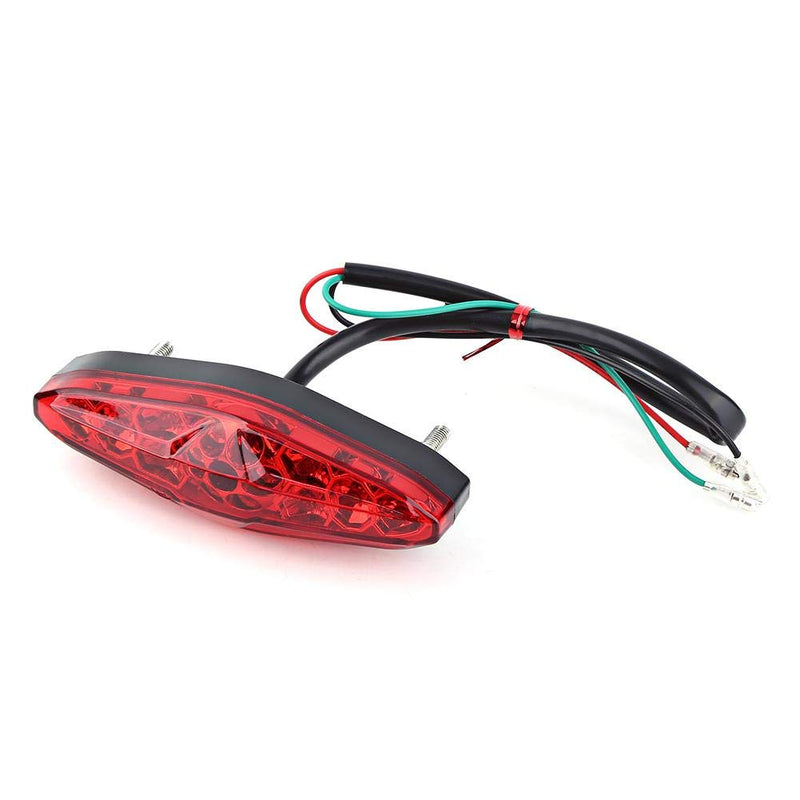 Keenso 12V Universal 15 LED Motorcycle Rear Tail Light Brake Stop Running Tail Light ATV Dirt Bike (B) B