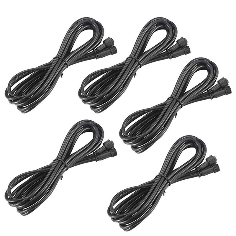 Sumaote 6.56ft 2m 5Pin Extension Cable Wire with Male and Female Connectors at Both Ends for RGBW Color LED Deck Light (5 Pin, 6.56ft, 5 Pack) 5 Pin