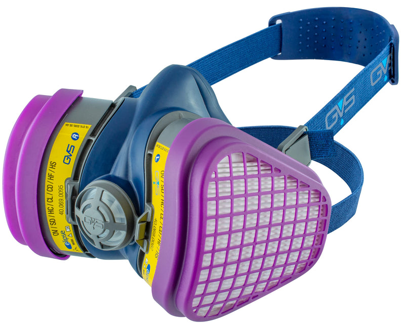 GVS SPR472 Elipse OV/AG-P100 Mask for Dust, Acidic, Organic Gases and Vapours, S/M S/M Size