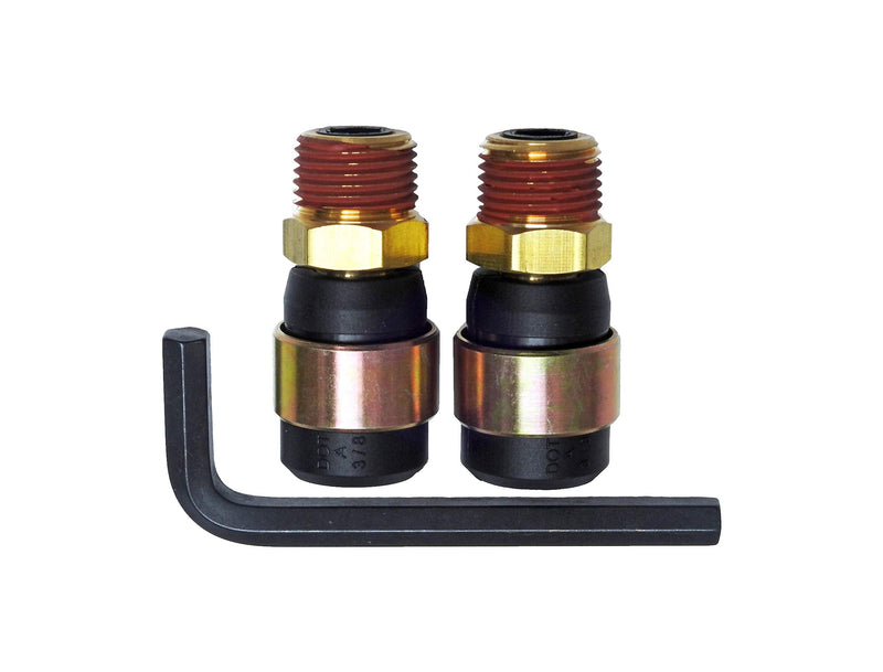 Road Superior Truck Parts Rubber Air Line Quick Repair Swivel Kit for Truck and Trailers, 3/8" NPT Fittings