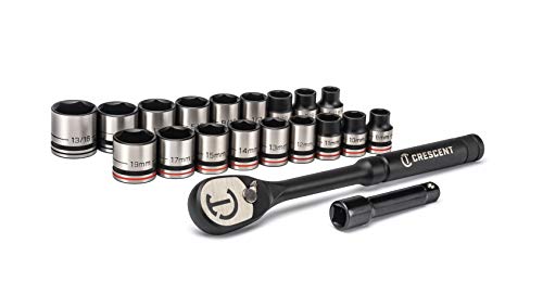 Crescent 20 Piece X10 3/8" Drive 6 Point Standard SAE/Metric Mechanics Tool Set - CSWS38B 20 Piece 3/8" Drive Mechanic's Tool Set