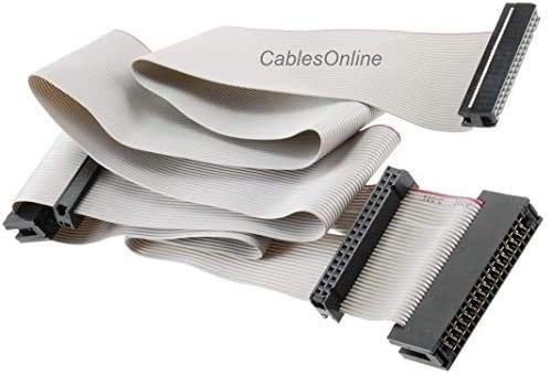 CablesOnline 24-inch Universal Floppy Drive Ribbon Cable for 3.5 or 5.25in Drives, FF-001