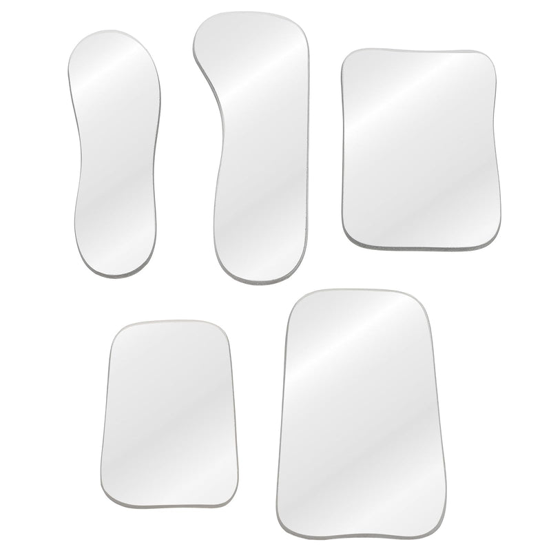 Pack of 5 Dental Mirrors, Mouth Mirrors, Dentist Mirrors, Orthodontic Inspection Mirror, Irregular Double-Sided Mirror, Dental Care Set for Clinical Dentists Dentist Mirror