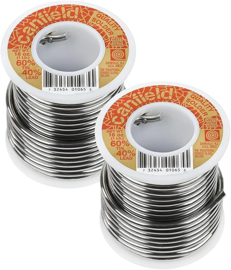 Canfield 60/40 solder for stained glass (Two Pack) Two Pack