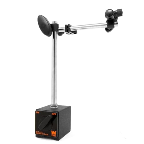 WEN 10711 Industrial-Strength Adjustable Magnetic Base for Dial Indicators Two-Segment Arm