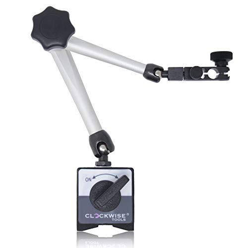 Clockwise Tools Magnetic Base, MGBR-01, Magnetic Stand for Digital Dial Indicators, 176lbs Max Pull MGBR-01 Adv