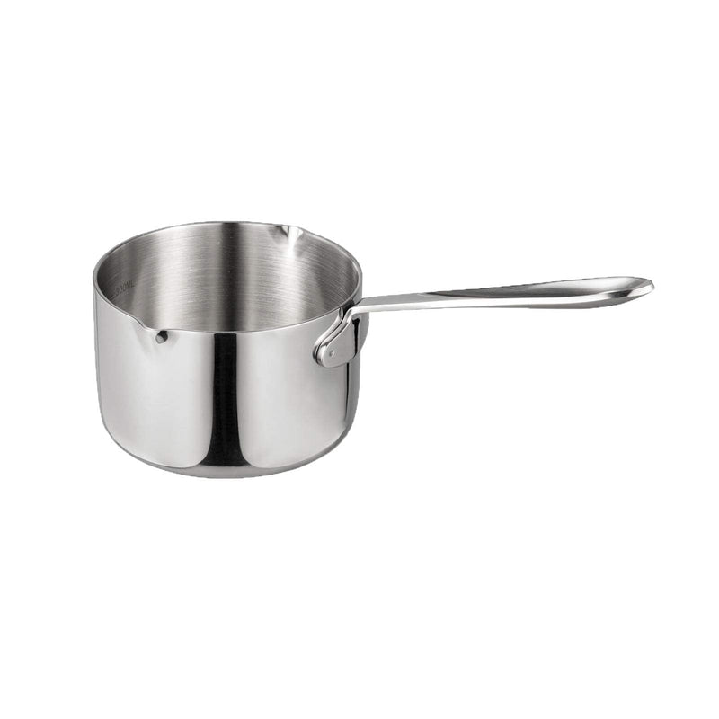 IMEEA 10oz/300ml Mini Butter Warmer Pot 18/10 Stainless Steel Small Sauce Pan with Dual Pour Spouts for Milk, Coffee, Single Serving 10 fl oz
